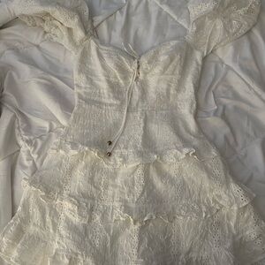 Selfie Leslie White Eyelet Lace Dress